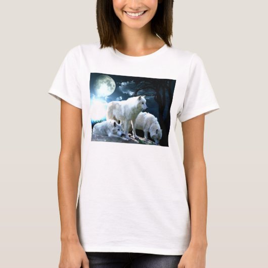 T-shirt Full Wolf Moon Long-Sleeve Shirt (Devant)