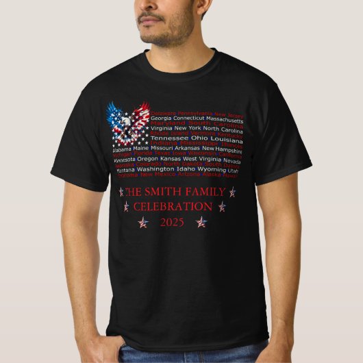 T-shirt Fully Customizable Patriotic 4th of July Design (Devant)