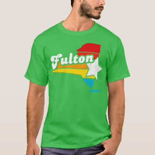 T-shirt Fulton New York Vintage Souvenir désorganisé 2