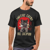 T-shirt Fumée Catnip Hail Lucipurr Chat Fumer (Devant)