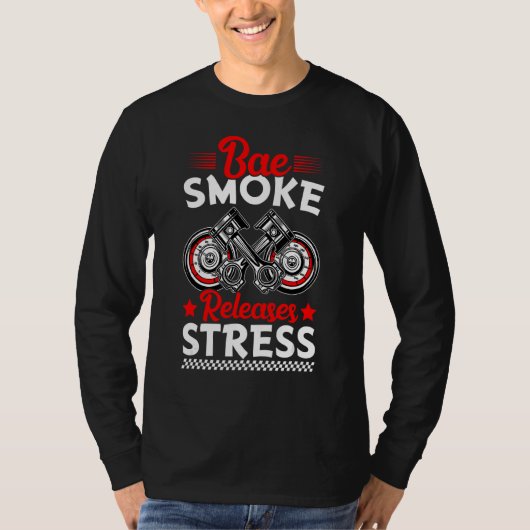 T-shirt Fumée libère Stress Fun Racing Voiture Drive (Devant)
