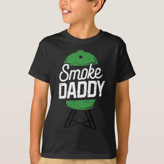 T-shirt Fumée Papa Vert Oeuf Pitmaster Papa Bbq Grill (Devant)