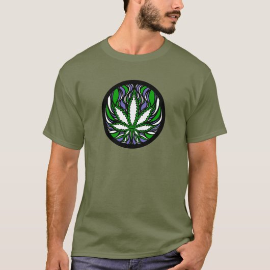 T-shirt fumée pot-feuille (Devant)