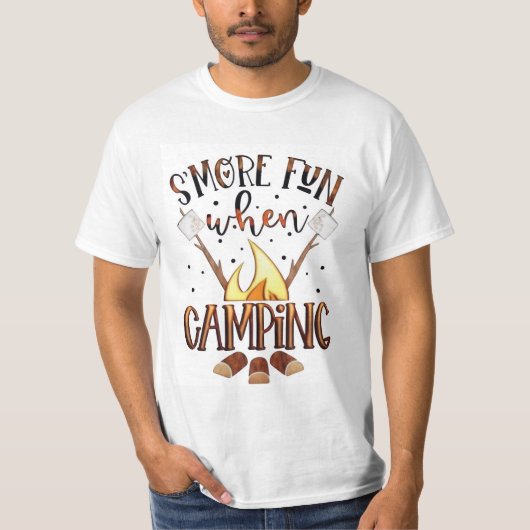 T-shirt Fumer amusant quand camper (Devant)