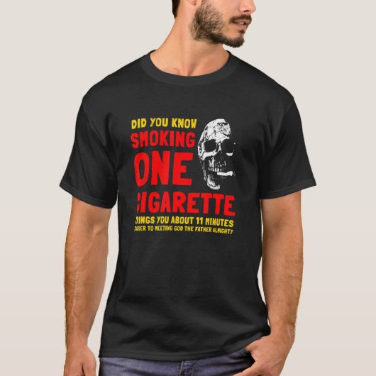 T-shirt Fumer antitabac vous rapproche de notre Ma (Devant)