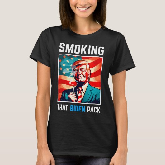 T-shirt Fumer ce pack de Biden - Trump 2024 (Devant)