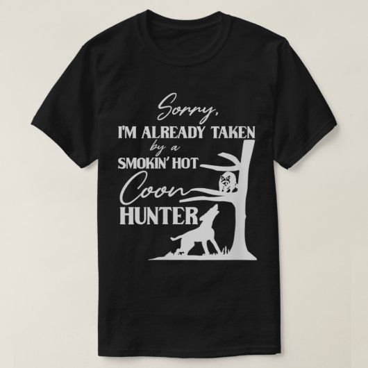 T-shirt Fumer Des Femmes Chasseurs De Coon Chaud Chasseur (Design devant)