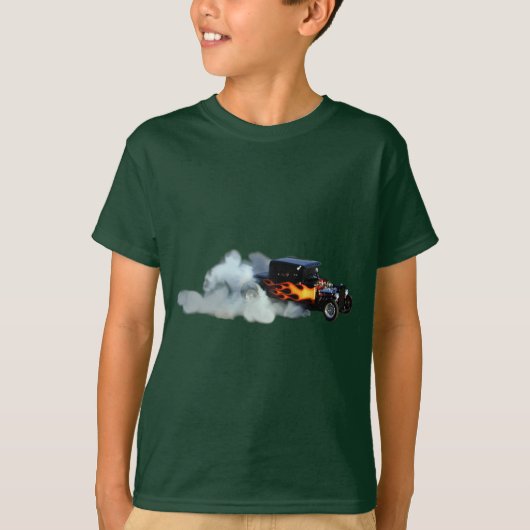 T-shirt Fumer Flaming Vintage Car (Devant)