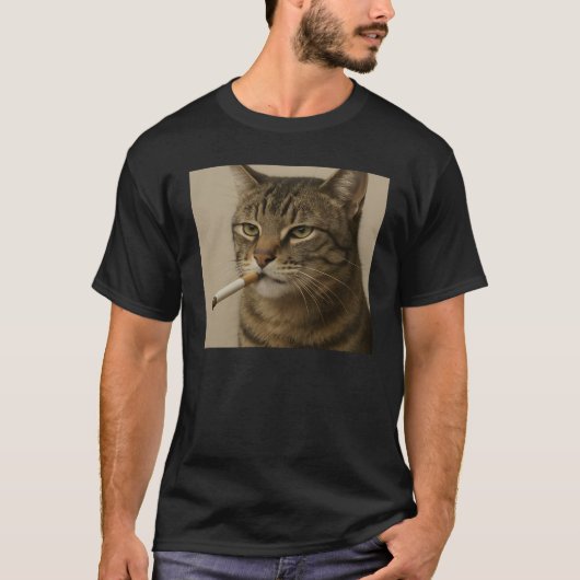 T-shirt Fumer Génération de chats Z Mème Chat Fumer (Devant)