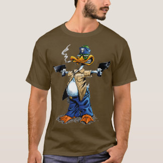 T-shirt Fumer la canette avec un revolver