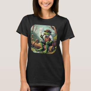 T-shirt Fumer la grenouille sur le rond Cottagecore Aesth