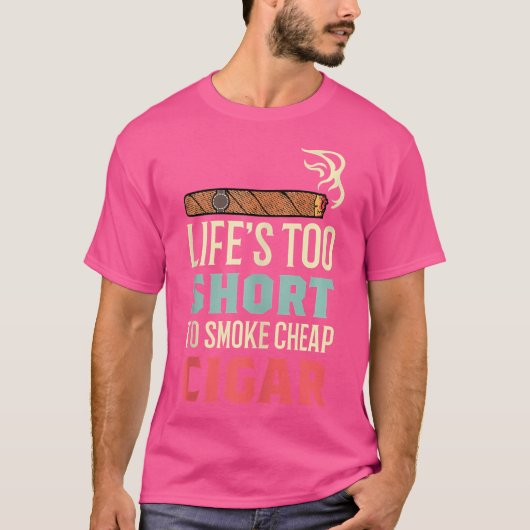 T-shirt Fumer Moins Chaud Cigar Chainsmoker (Devant)