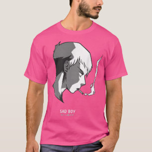 T-shirt Fumer Sad Boy Japonais Anime Vaporwave Goth Senp