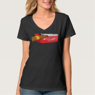 T-shirt Fumer un cigare cubain allumé lèvres fumeur graphi