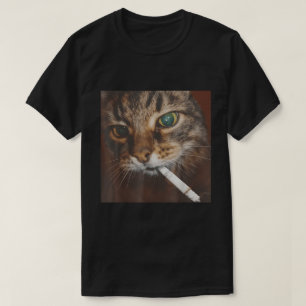 T-shirt Fumer un mème de chat