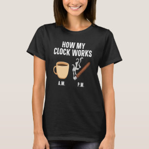 T-shirt Fumeur de cigare Tabac Fumée Cigarette Fumeur Café