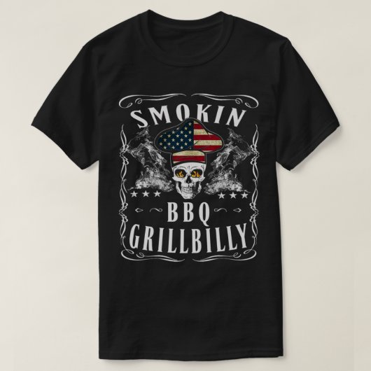 T-shirt Fumeur Pot BBQ Fook Grill Cuisine Master Gi (Design devant)