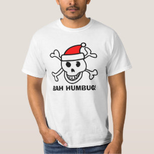 T-shirt fumiste de Noël de Bah anti avec le crân