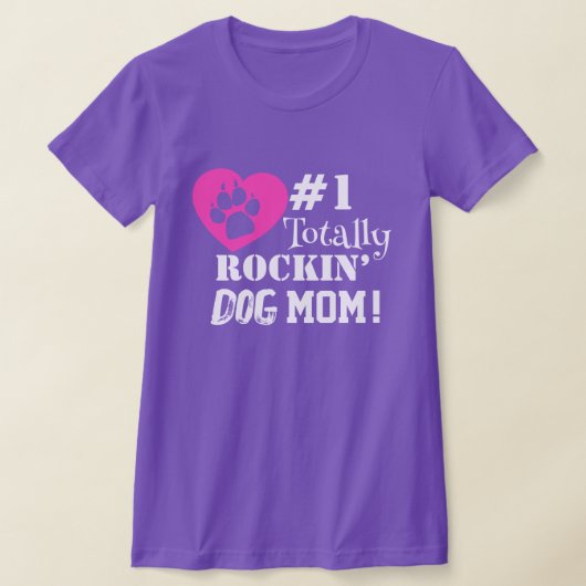 T-shirt Fun #1 Totalement Rockin Chien Maman (violet) T-sh (Poser)