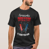 T-shirt Fun 4 juillet Fireworks Directeur Parti (Devant)