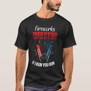 T-shirt Fun 4 juillet Fireworks Directeur Parti