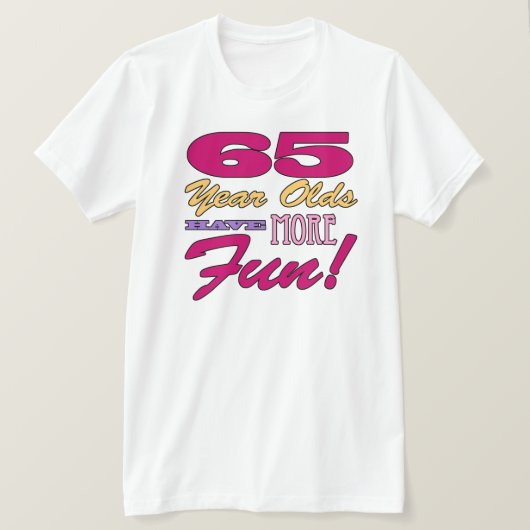 T-shirt Fun 65e anniversaire (Design devant)