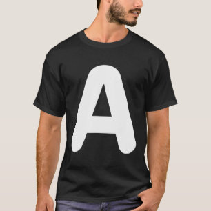 T-shirt Fun A Letter Costume d'Halloween pour le jumelage 