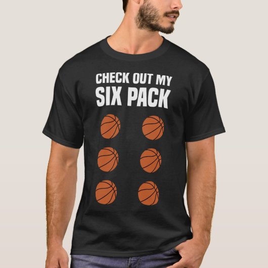 T-shirt Fun Basketball Six Pack Joueur De Basketball (Devant)