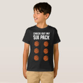 T-shirt Fun Basketball Six Pack Joueur De Basketball (Devant entier)