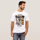 T-shirt Fun Best Dad By Paw Custom 9 Photo Collage (Devant entier)