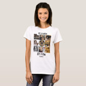 T-shirt Fun Best Mom By Paw Custom 9 Photo Collage (Devant entier)