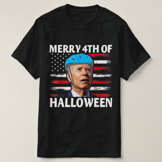 T-shirt Fun Biden Dazed Joyeux Juillet Joyeux Halloween Bi (Design devant)