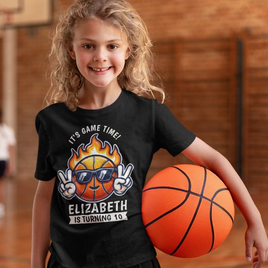 T-shirt Fun Birthday Boy with Basketball Theme