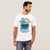 T-shirt Fun Blue NO BOOZE CRUISE CREW Bachelor Travel (Devant entier)