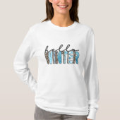 T-shirt Fun Blue Winter Poster de animal (Devant)