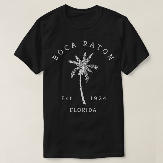 T-shirt Fun Boca Raton Floride Plage Palmier Art de fantai (Design devant)
