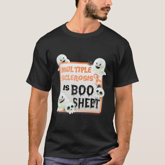 T-shirt Fun Boo Halloween Ghost Ms Multiple Sclerose (Devant)