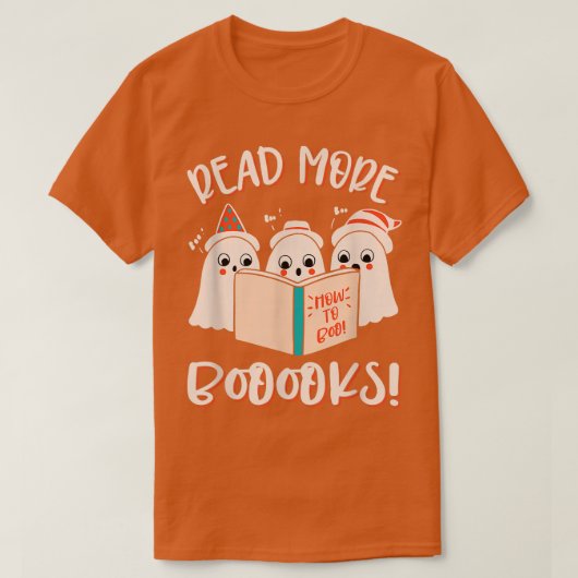 T-shirt Fun Boo Read More Librairie Anglais Enseignant H (Design devant)