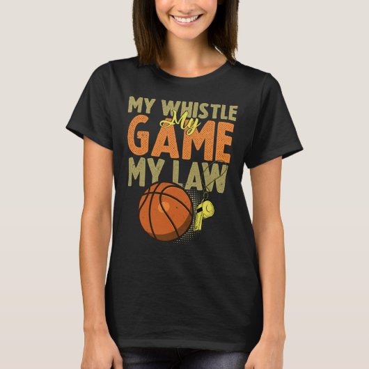 T-shirt Fun Bysketbyll Citations d'arbitre Don I Hoops Ref (Devant)