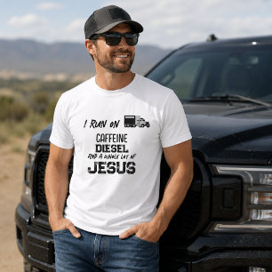 T-shirt FUN Caffeine Diesel Et Jésus Chemise Grunge de Cam