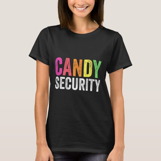 T-shirt Fun Candy Sécurité Costume d'Halloween (Devant)