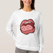 T-shirt Fun Cartoon Open Mouth and Lips (Devant)