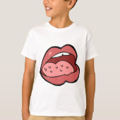 T-shirt Fun Cartoon Open Mouth and Lips (Devant)