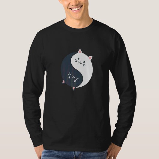 T-shirt Fun Chat Yin Et Yang (Devant)