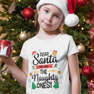 T-shirt Fun cher Père Noël ils sont les vilains Noël