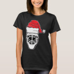 T-shirt Fun Christmas Hockey Goalie Masque Santa Hat Xmas<br><div class="desc">Amusants Noël Hockey Goalie Masque Santa Hat Xmas Cadeau</div>