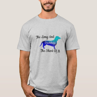 T-shirt Fun coloré turquoise Dachshund personnalisable