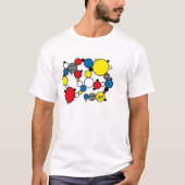 T-shirt fun colour circles ils mondrian style (Devant)