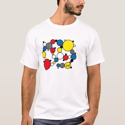 T-shirt fun colour circles ils mondrian style (Devant)