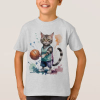 Fun Cool Chat Jouer Basketball Humour animal
